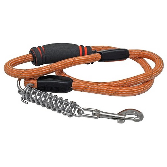 Cushion Grip Dog Leash 48 inch Heavy Duty Spring Clip Clasp D Handle Absorbing - Picture 3 of 3